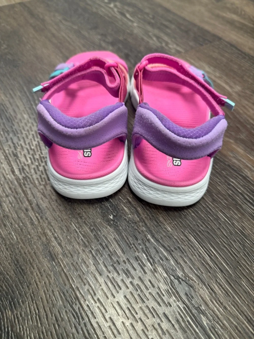 Skechers Pink, Purple & Aqua Girls' Velcro Sport Sandals